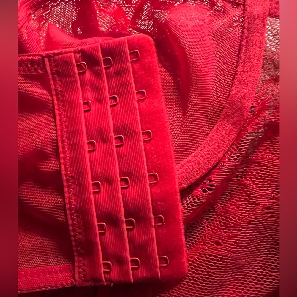 - INC Sz S Red Bustier & High Rise Panty Set! NEW! - Picture 8 of 16